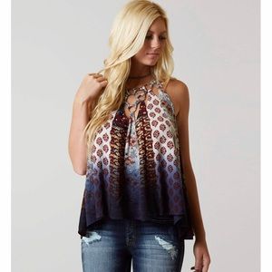 Gimmicks Embellished Dip Dye Tank Top. NWOT XS